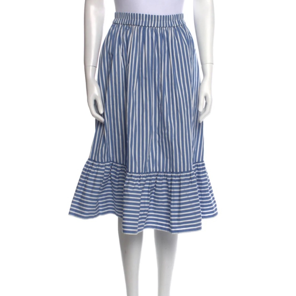 kate spade Blue and White Striped Midi Skirt